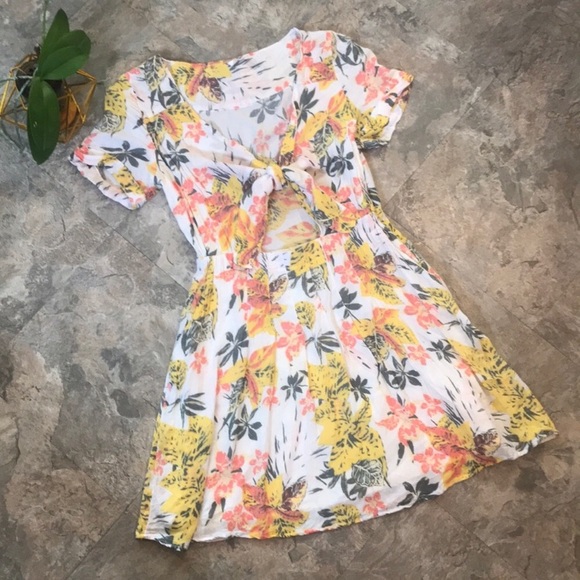 Free people floral cut out tie front dress - Picture 4 of 6